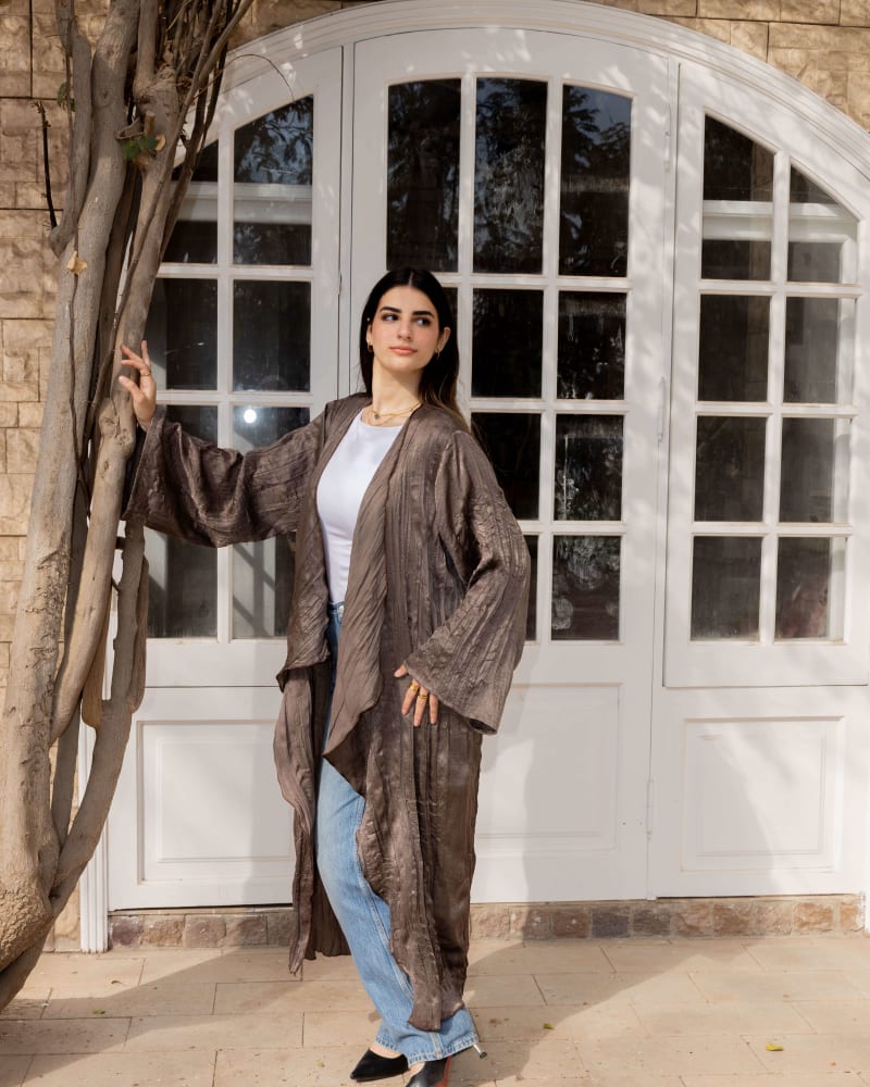 Crushed kimono - Brown 