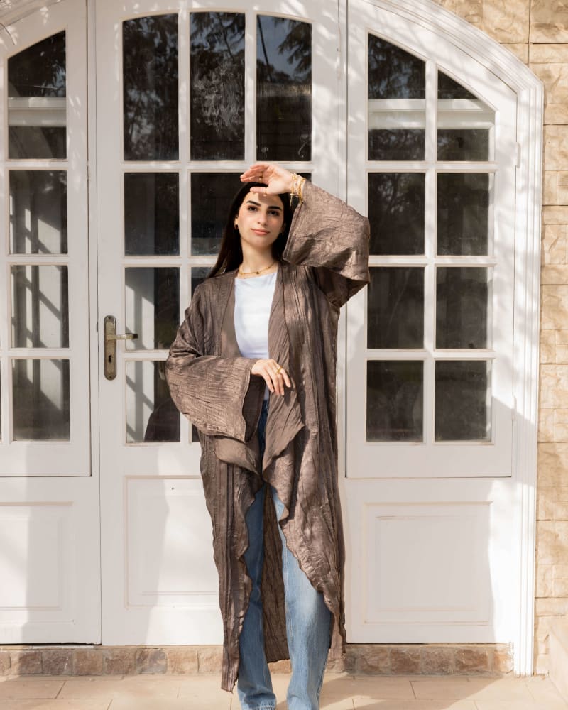 Crushed kimono - Brown 
