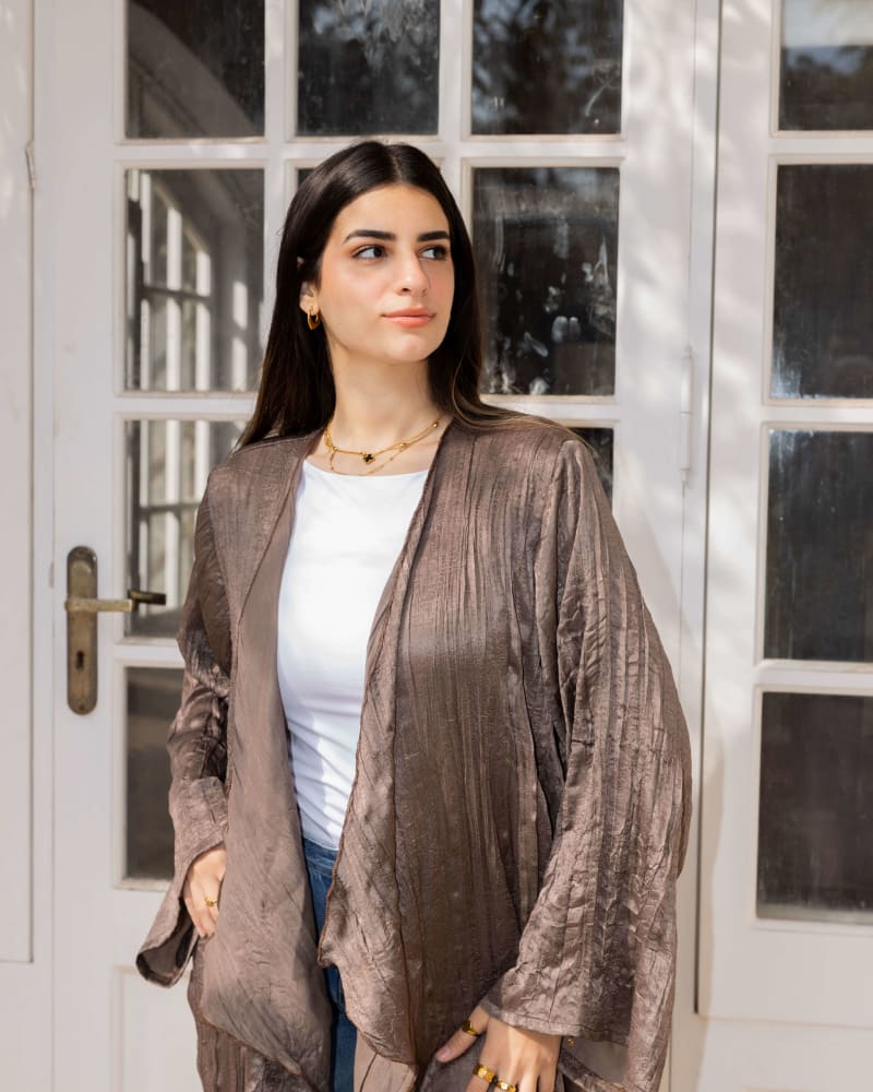 Crushed kimono - Brown 