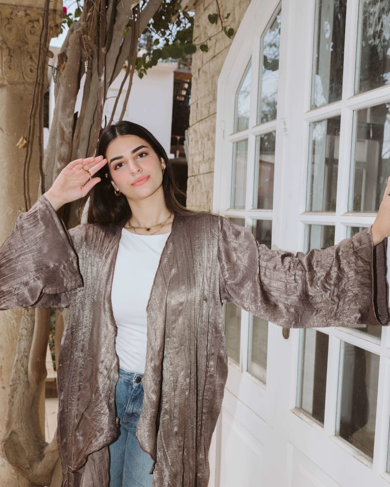 Crushed kimono - Brown 