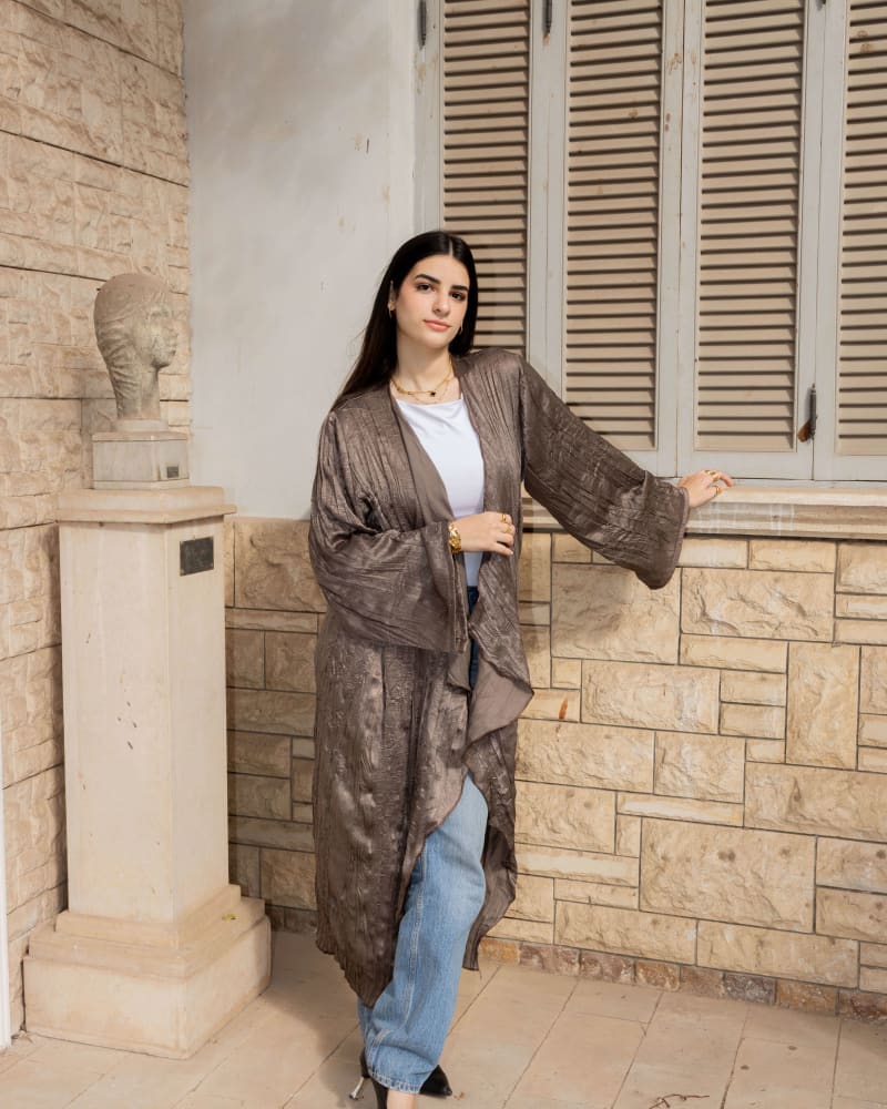 Crushed kimono - Brown 