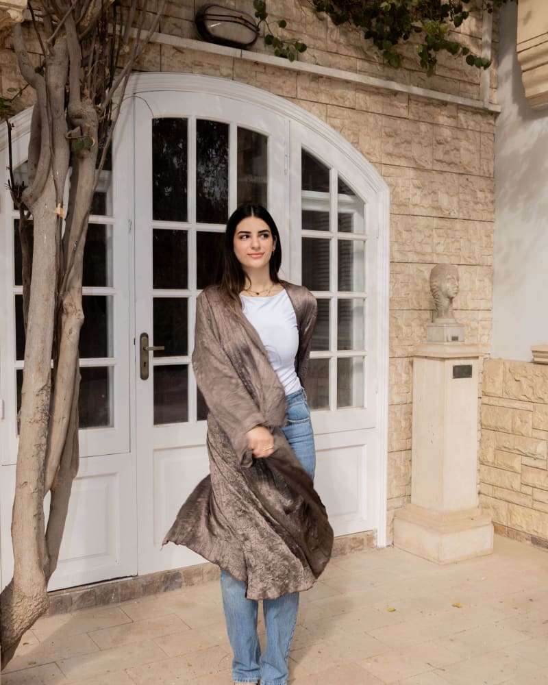 Crushed kimono - Brown 