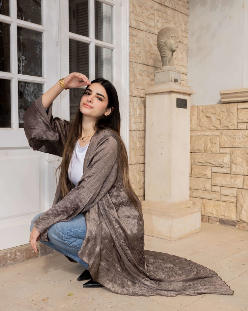 Crushed kimono - Brown 