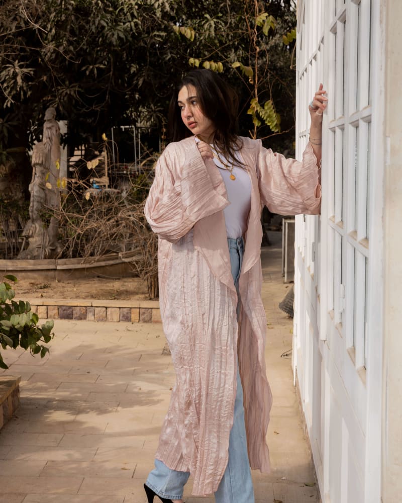 Crushed kimono - Blush pink 