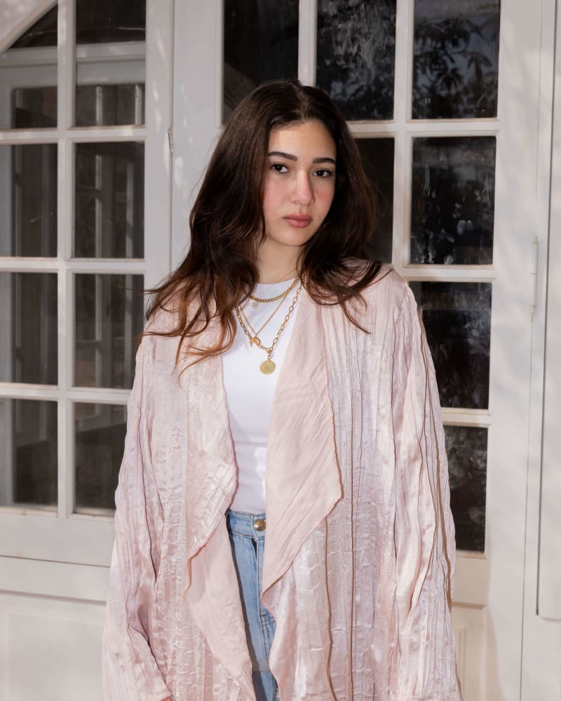 Crushed kimono - Blush pink 