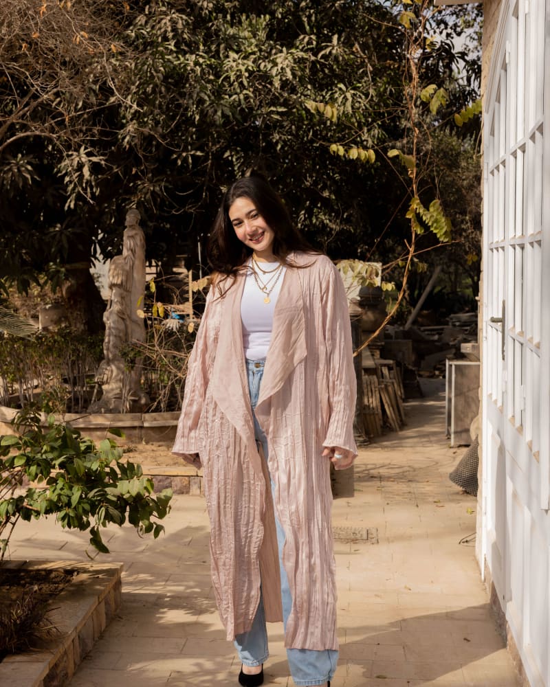 Crushed kimono - Blush pink 