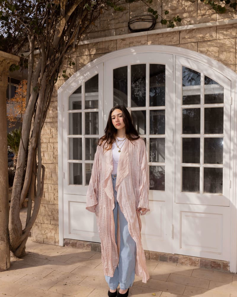 Crushed kimono - Blush pink 