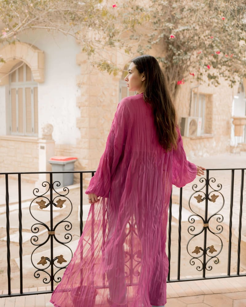 Pleated kimono - purple 