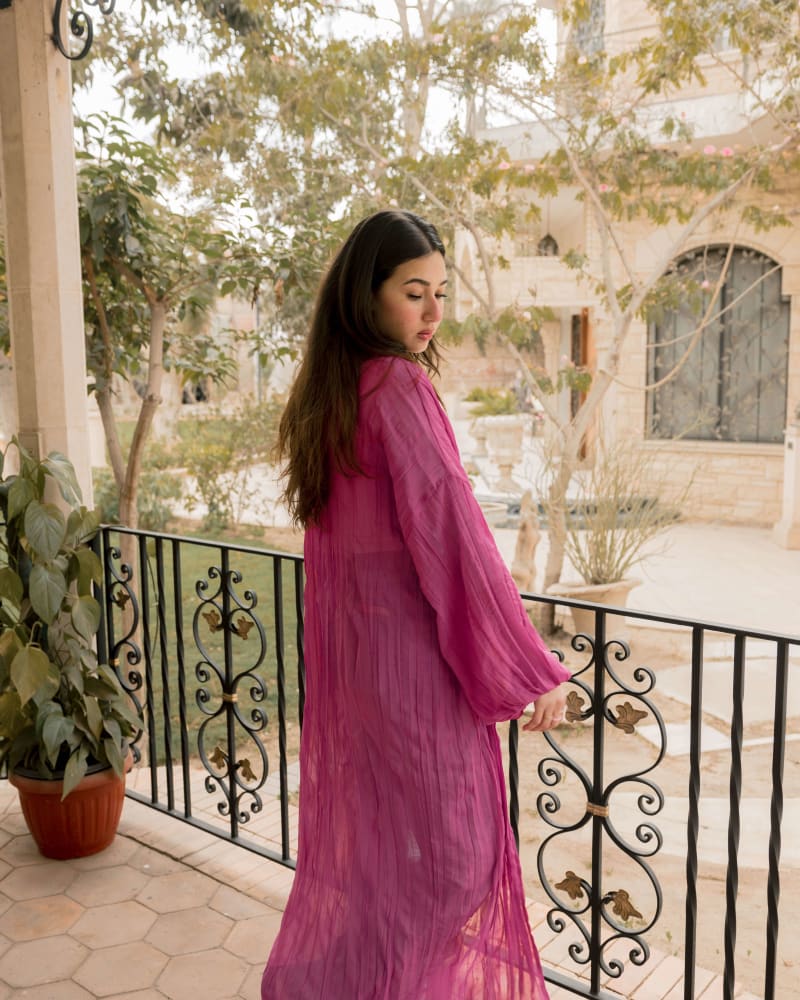 Pleated kimono - purple 
