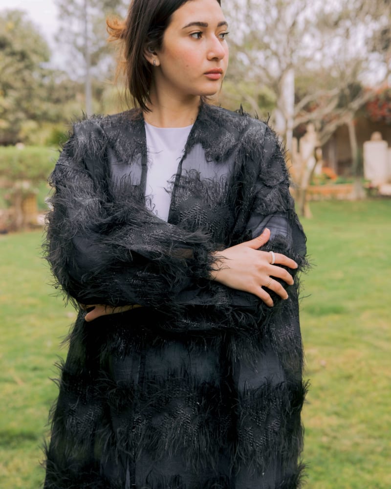 Feather kimono - Black