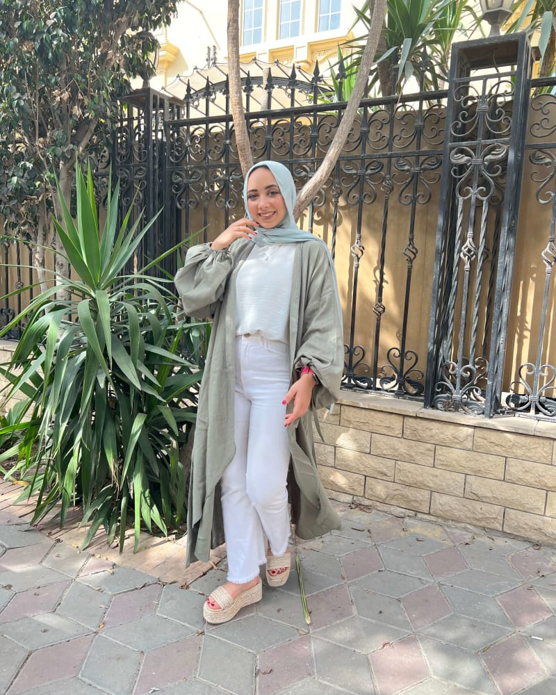 Flowy cardigan in olive 