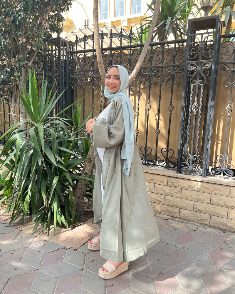 Flowy cardigan in olive 