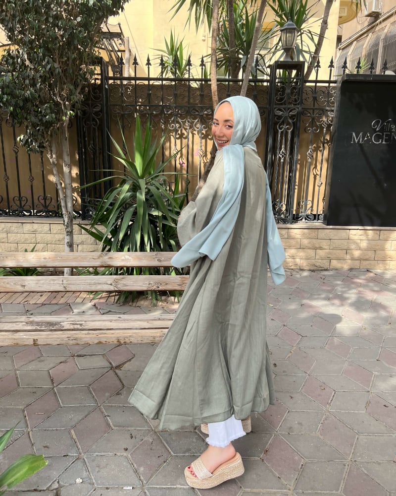 Flowy cardigan in olive 