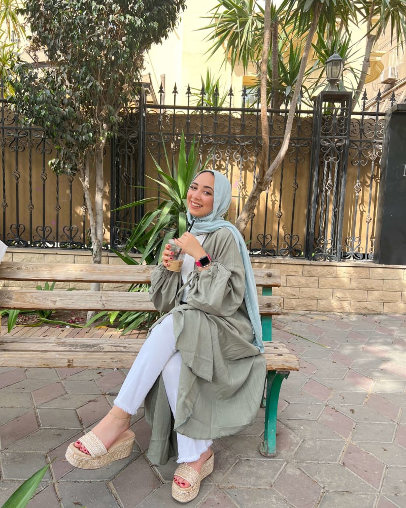 Flowy cardigan in olive 