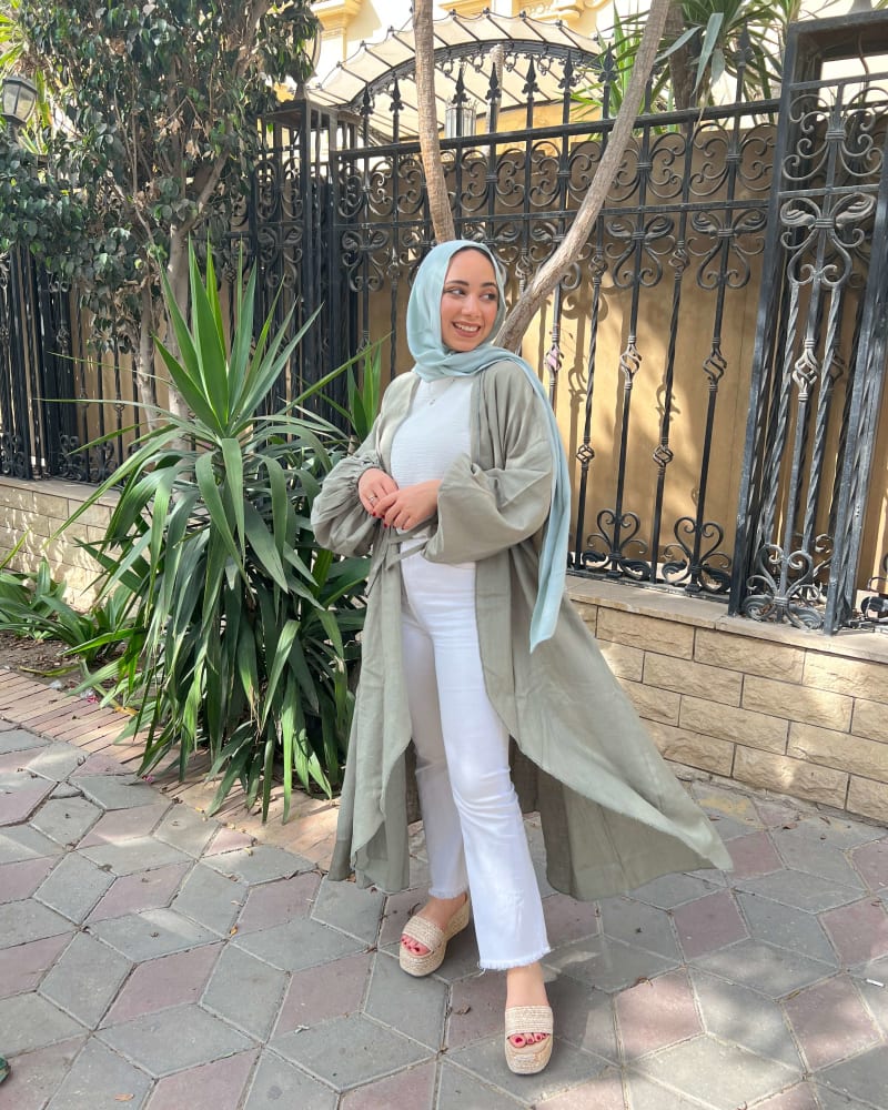 Flowy cardigan in olive 