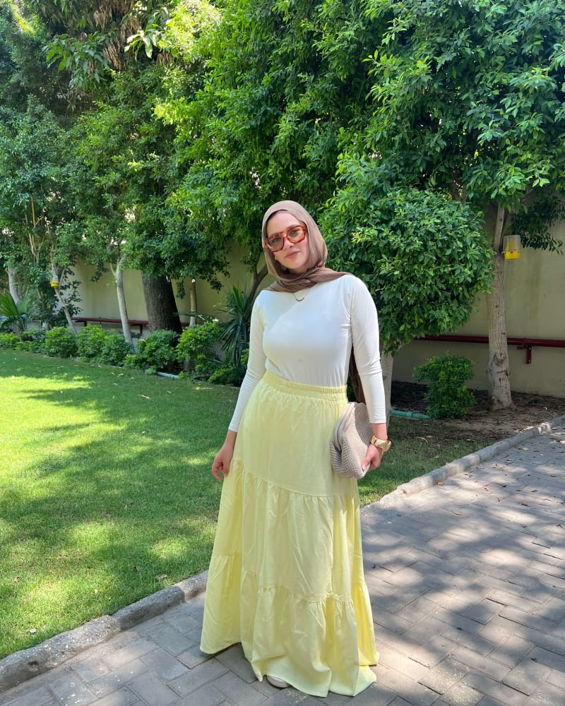 Flowy skirt- Butter yellow