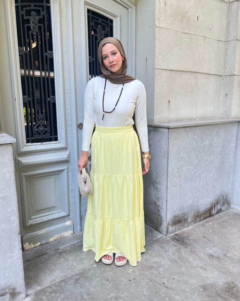 Flowy skirt- Butter yellow