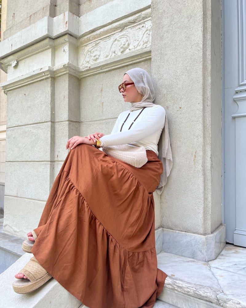 Flowy skirt- Brown