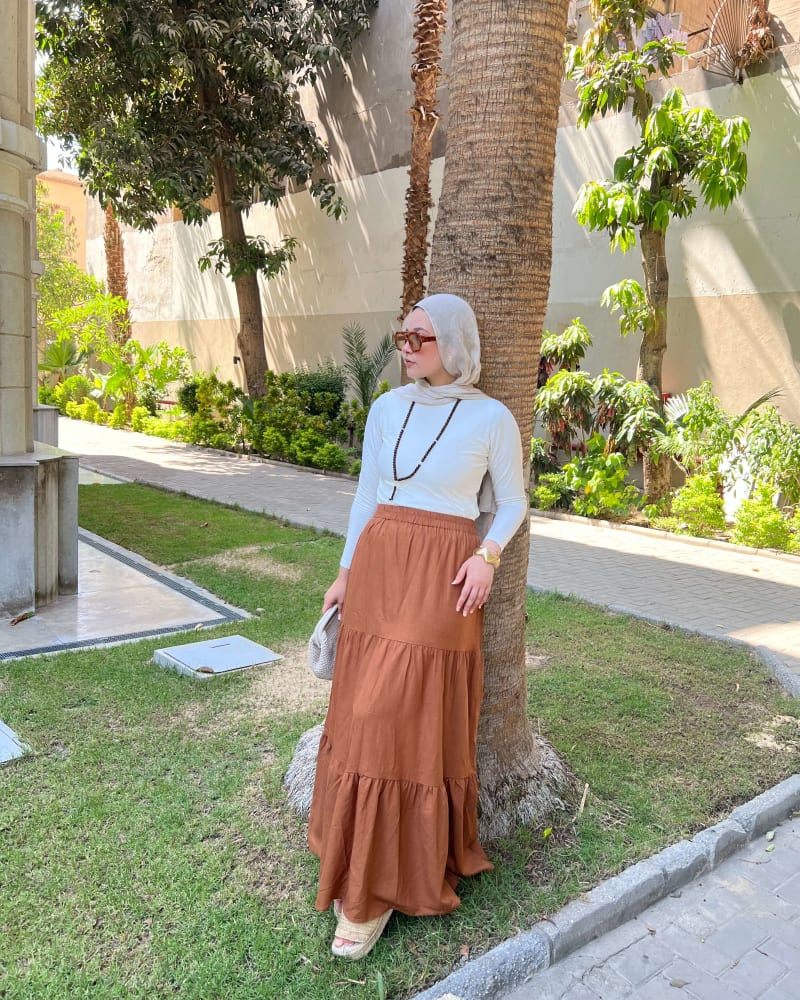 Flowy skirt- Brown