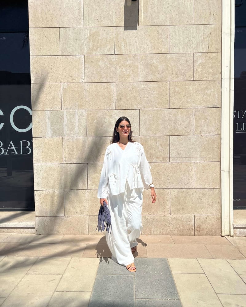 The ribbon blouse - white 