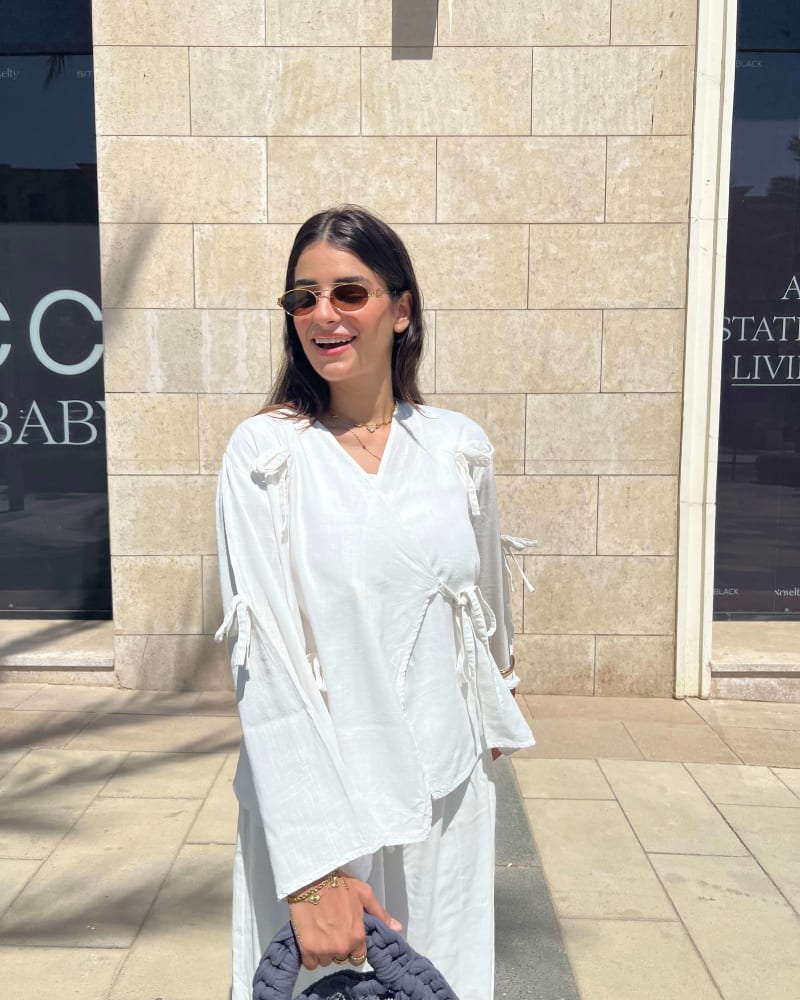 The ribbon blouse - white 