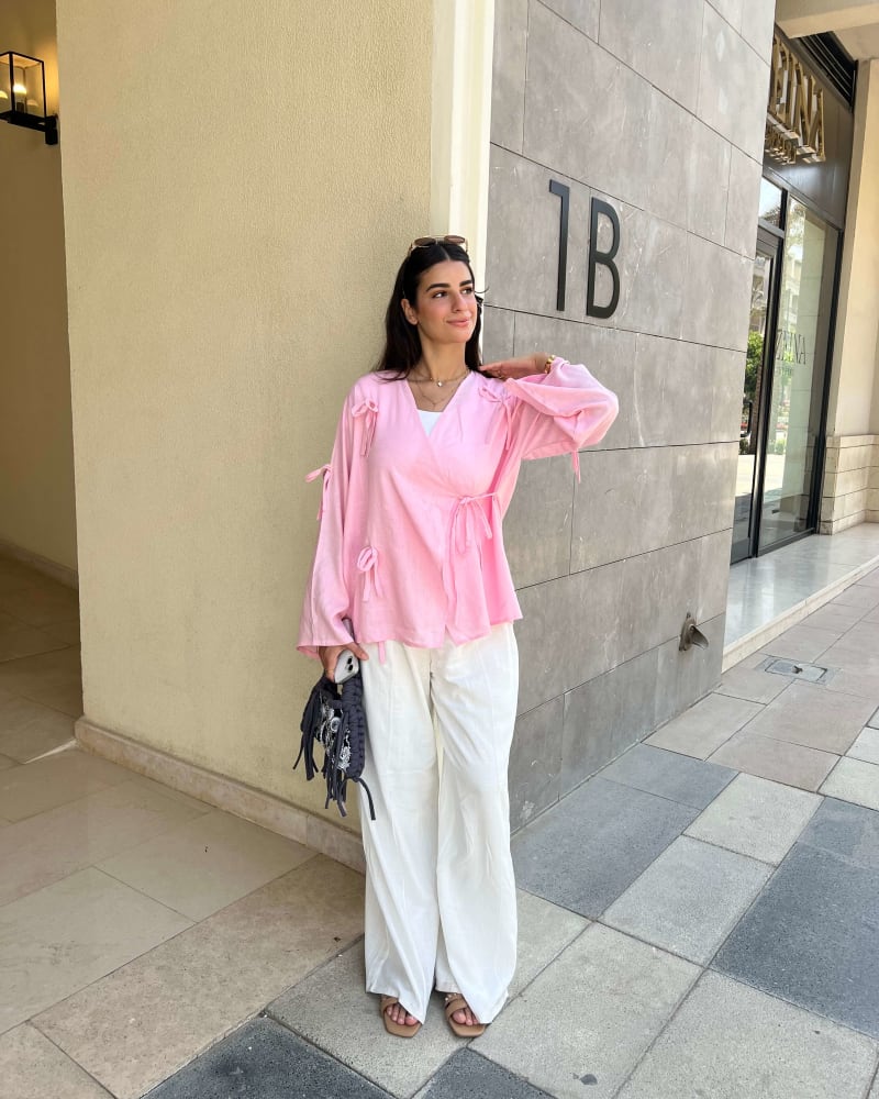 Ribbon blouse - Pink 