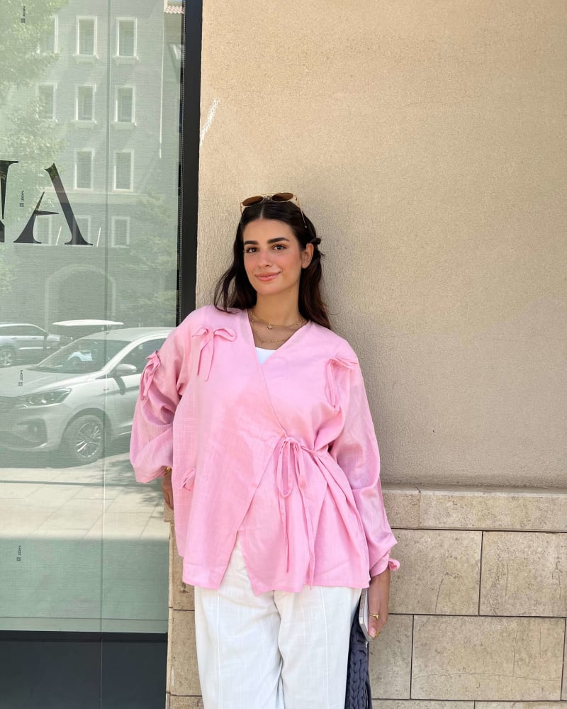 Ribbon blouse - Pink 