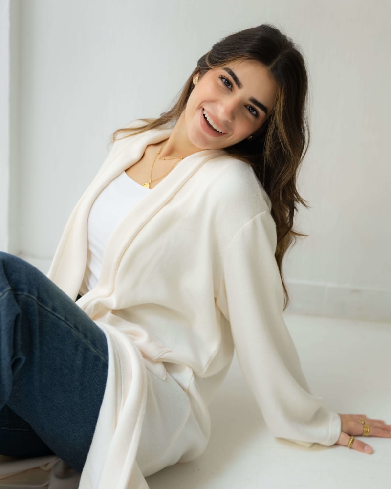 The knit cardigan-offwhite 