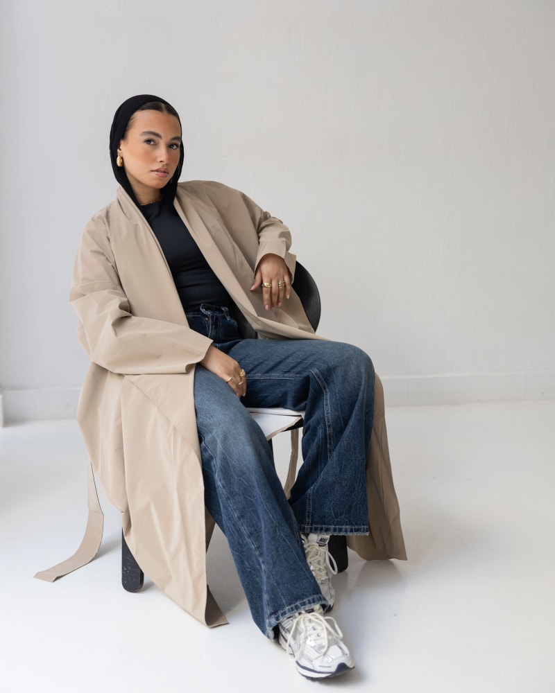 The waterproof coat-Beige