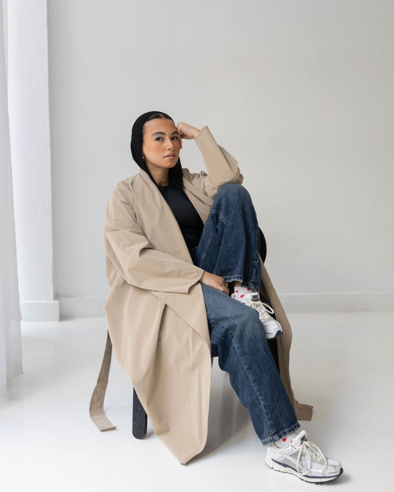 The waterproof coat-Beige