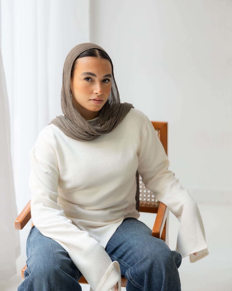 Everyday knit top- off white