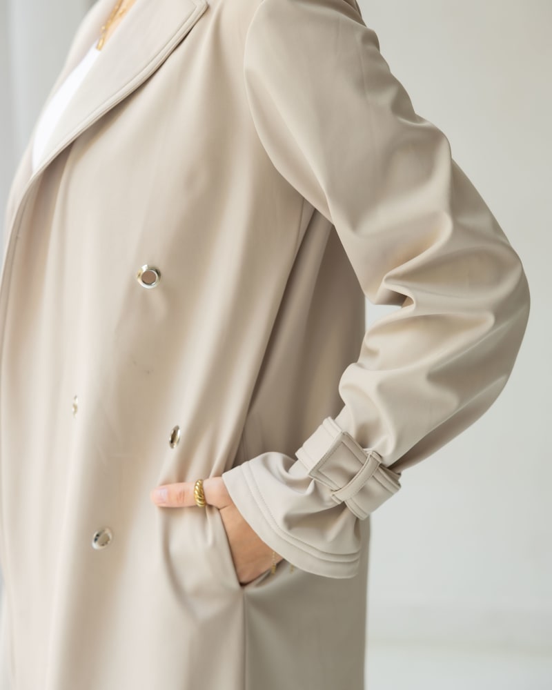 The Eyelet coat- Beige