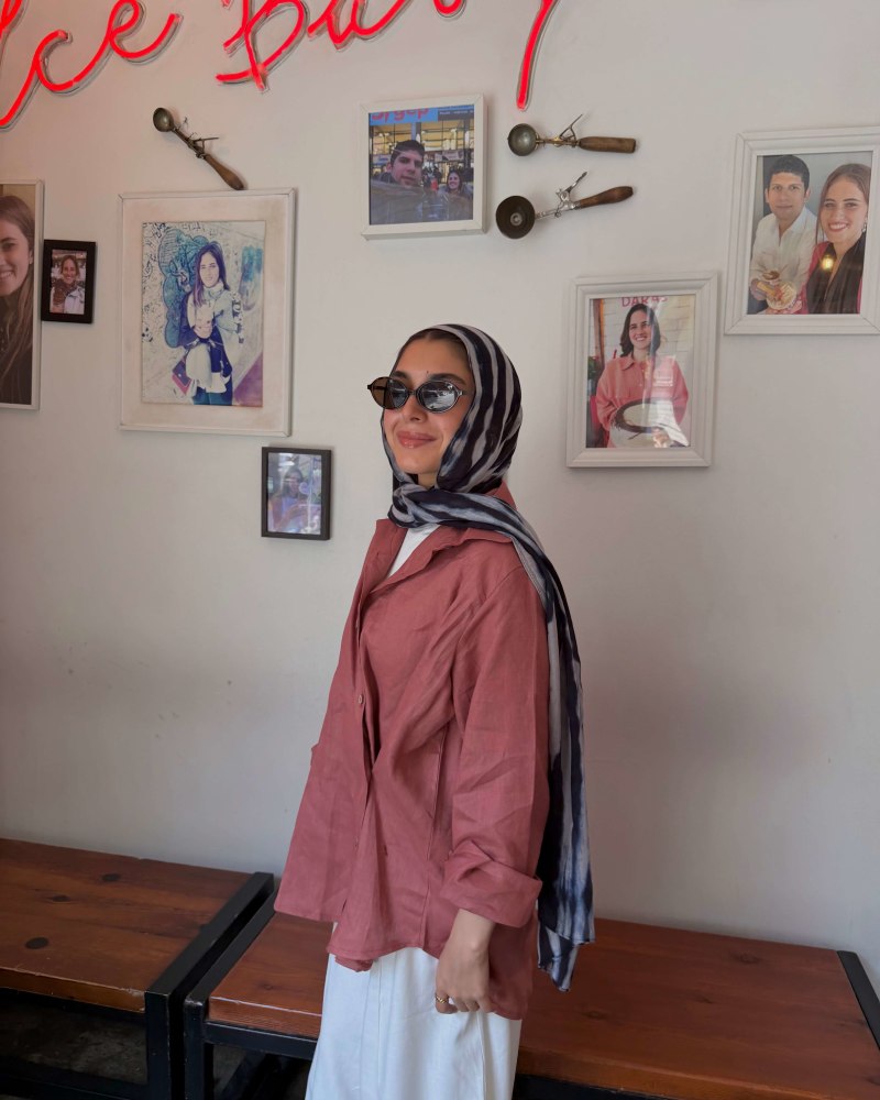 Wrap linen shirt - Dusty teracotta