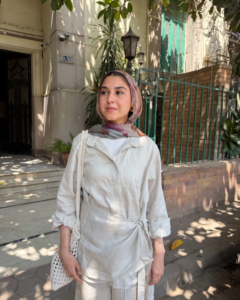Side tie linen shirt