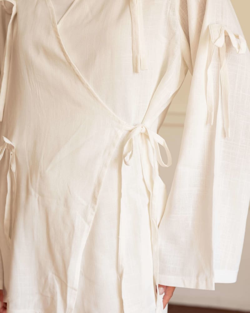 The ribbon blouse - white 