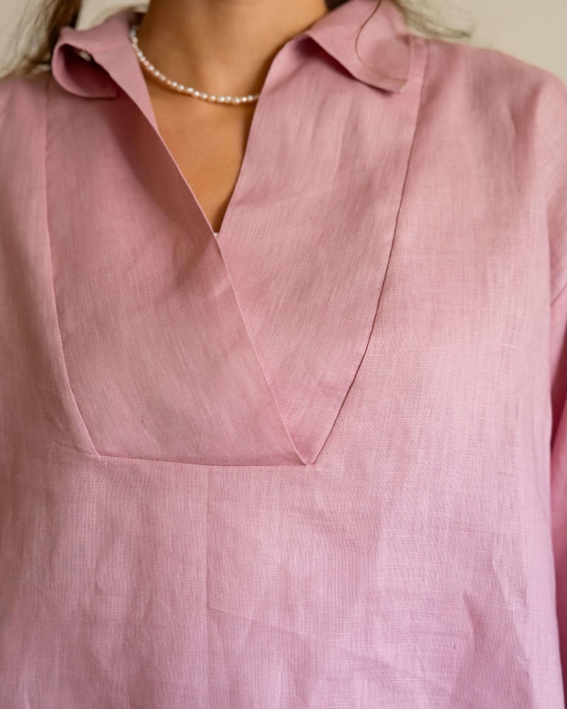 The soft glow top-pink