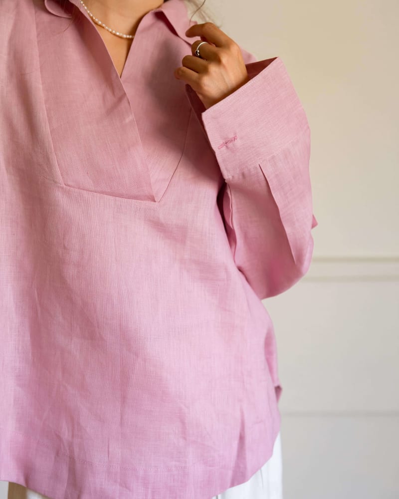 The soft glow top-pink