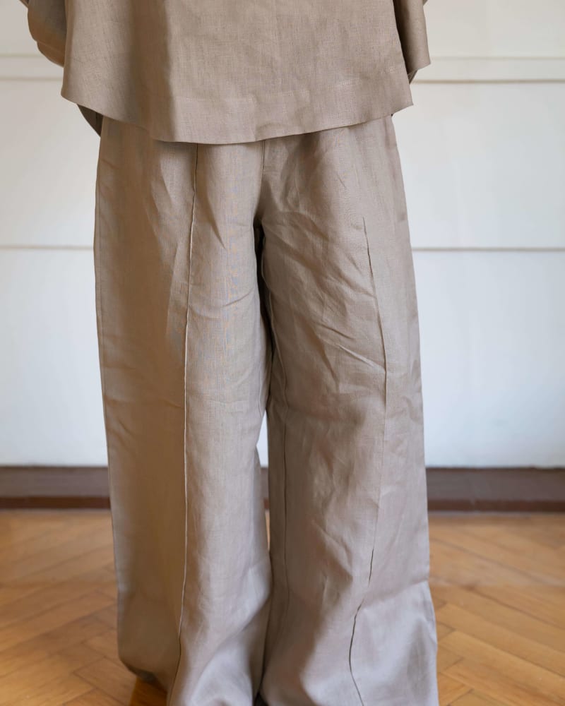 Soft glow pants -cafe 
