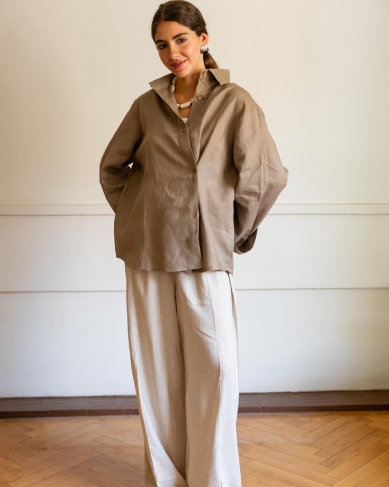 Flowy pants - beige 