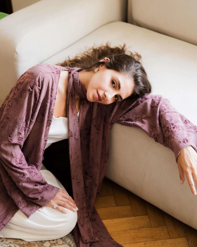 The oasis kimono-Dusty mauve