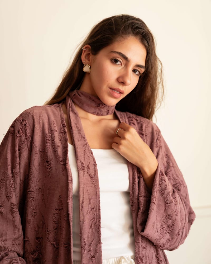 The oasis kimono-Dusty mauve