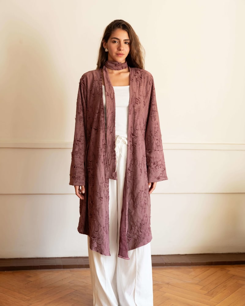 The oasis kimono-Dusty mauve