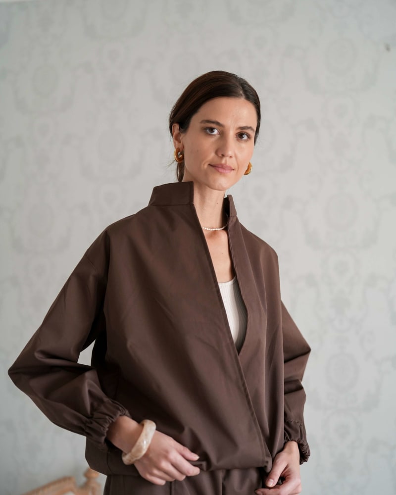 The iconic jacket-brown