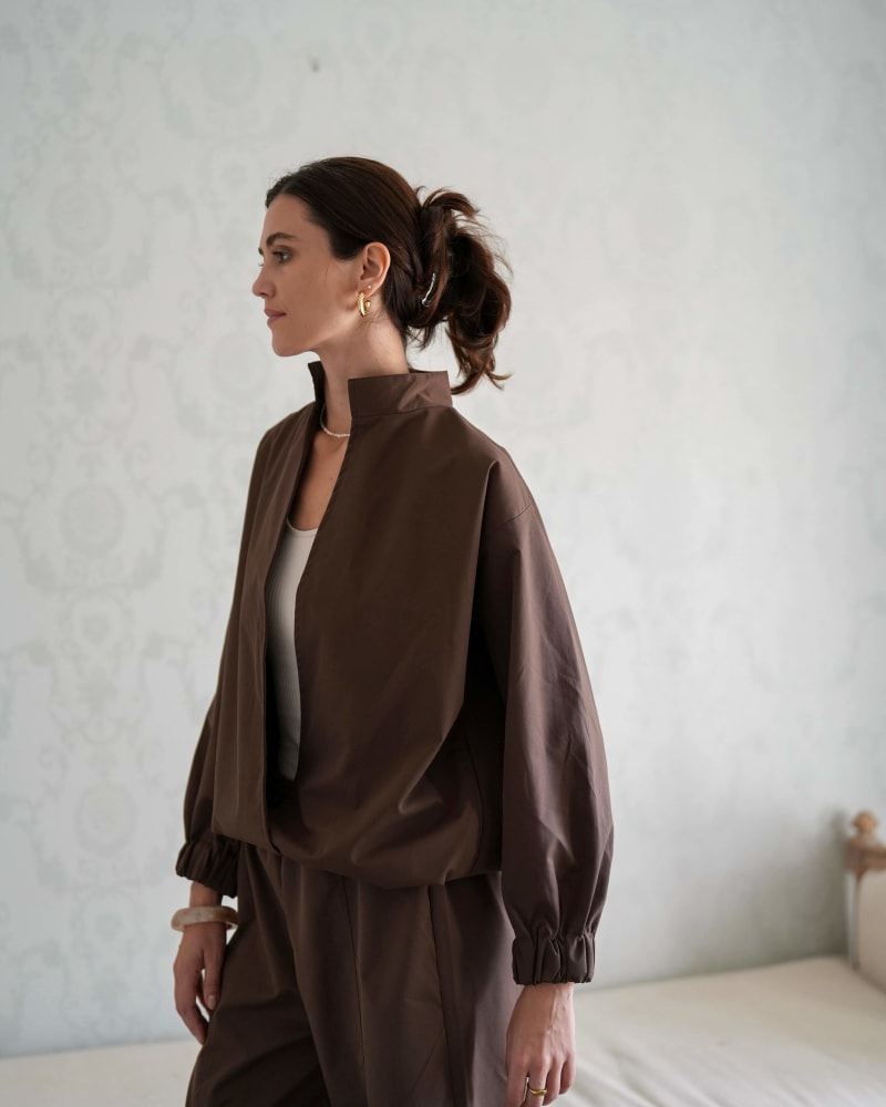 The iconic jacket-brown
