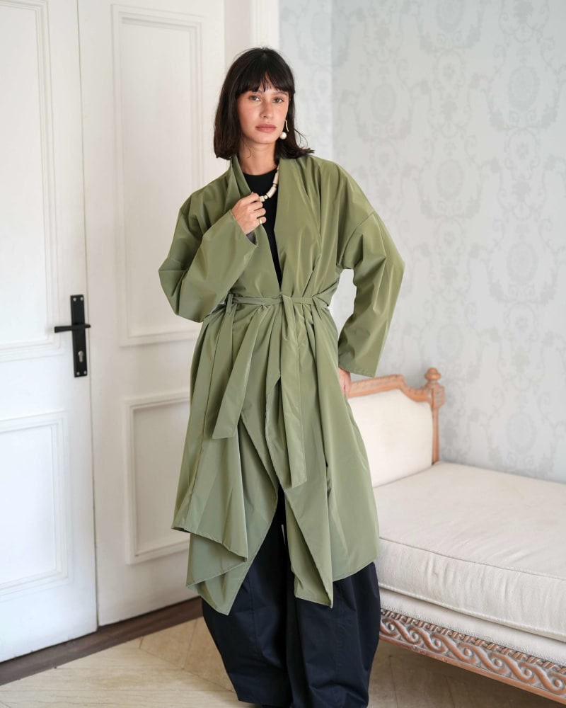 Waterproof coat-olive green