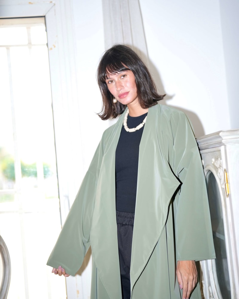 Waterproof coat-olive green