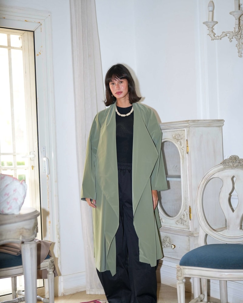 Waterproof coat-olive green