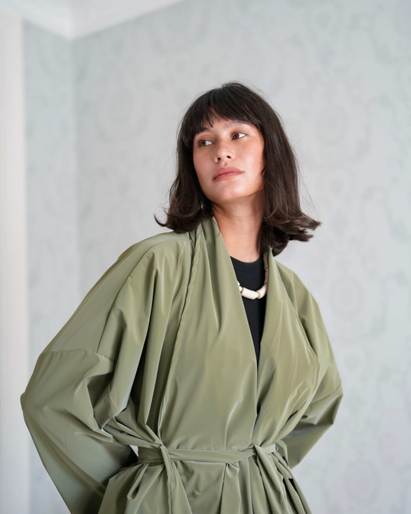 Waterproof coat-olive green