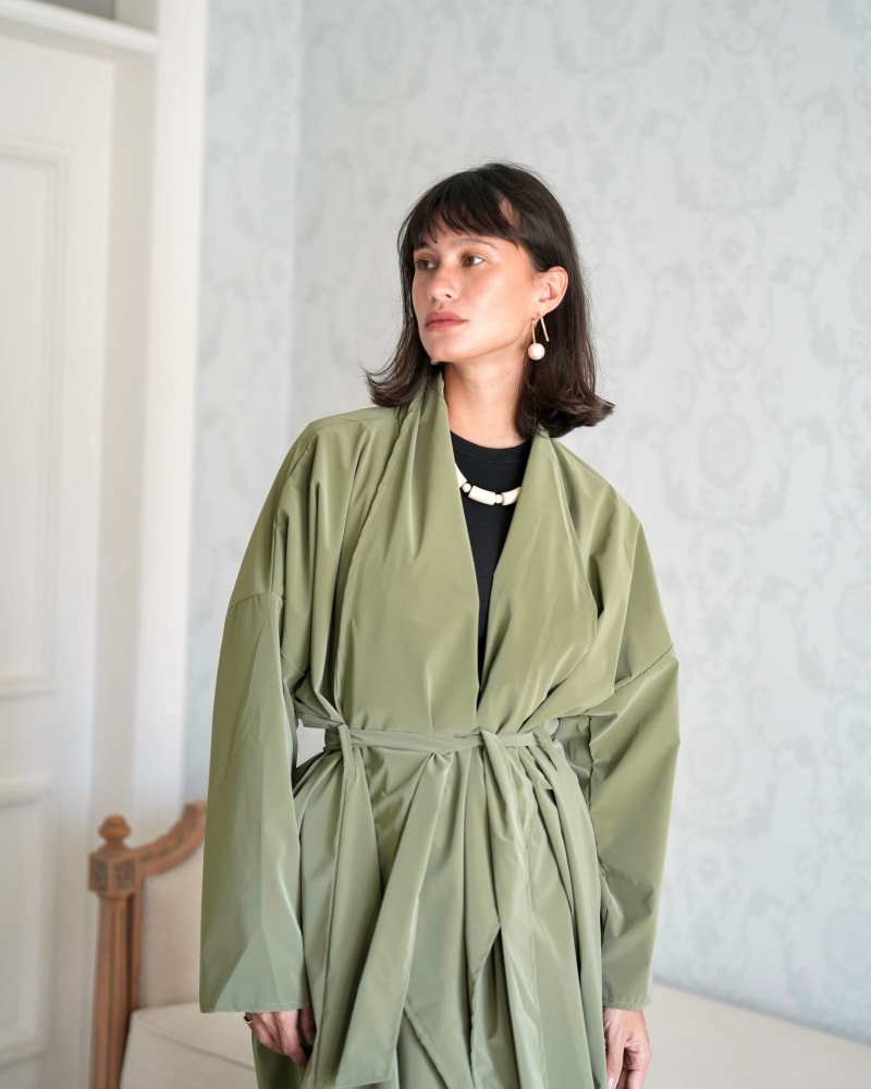 Waterproof coat-olive green
