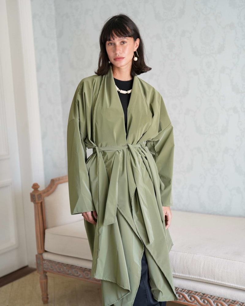 Waterproof coat-olive green